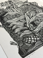 Maizal ~ Linocut Print 18” x 13.5”