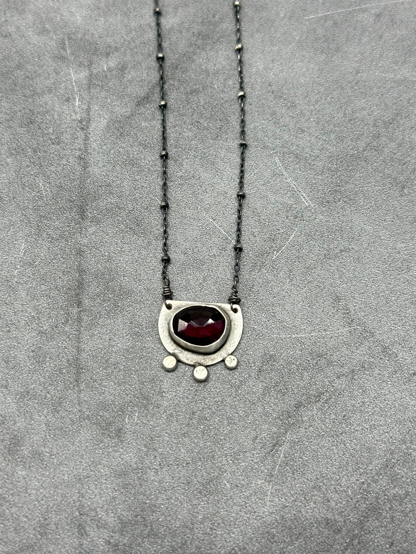 Garnet Amulet Necklace