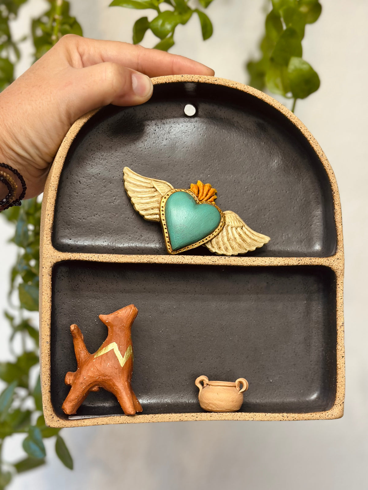 Treasure Shelf - Charcoal 7.5” Tall