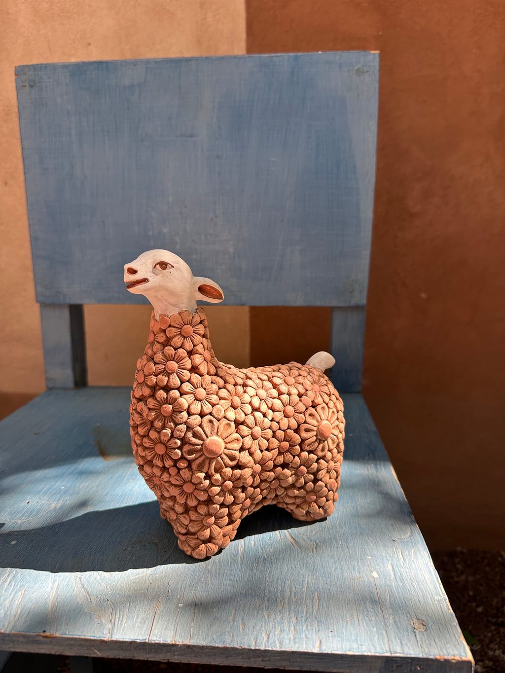 Large Llama with Flowers