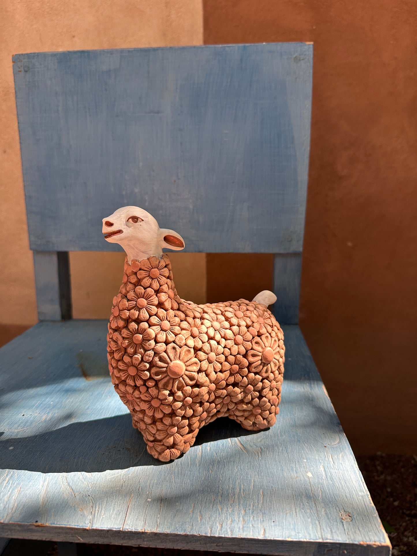 Large Llama with Flowers