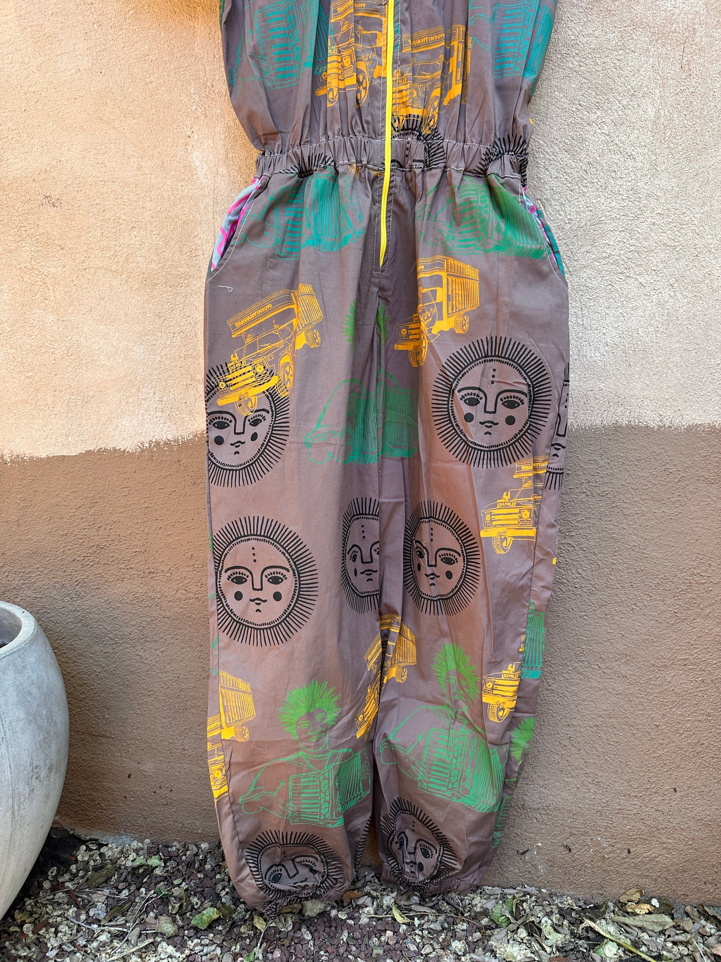Screenprinted jumpsuit ~ X-Large