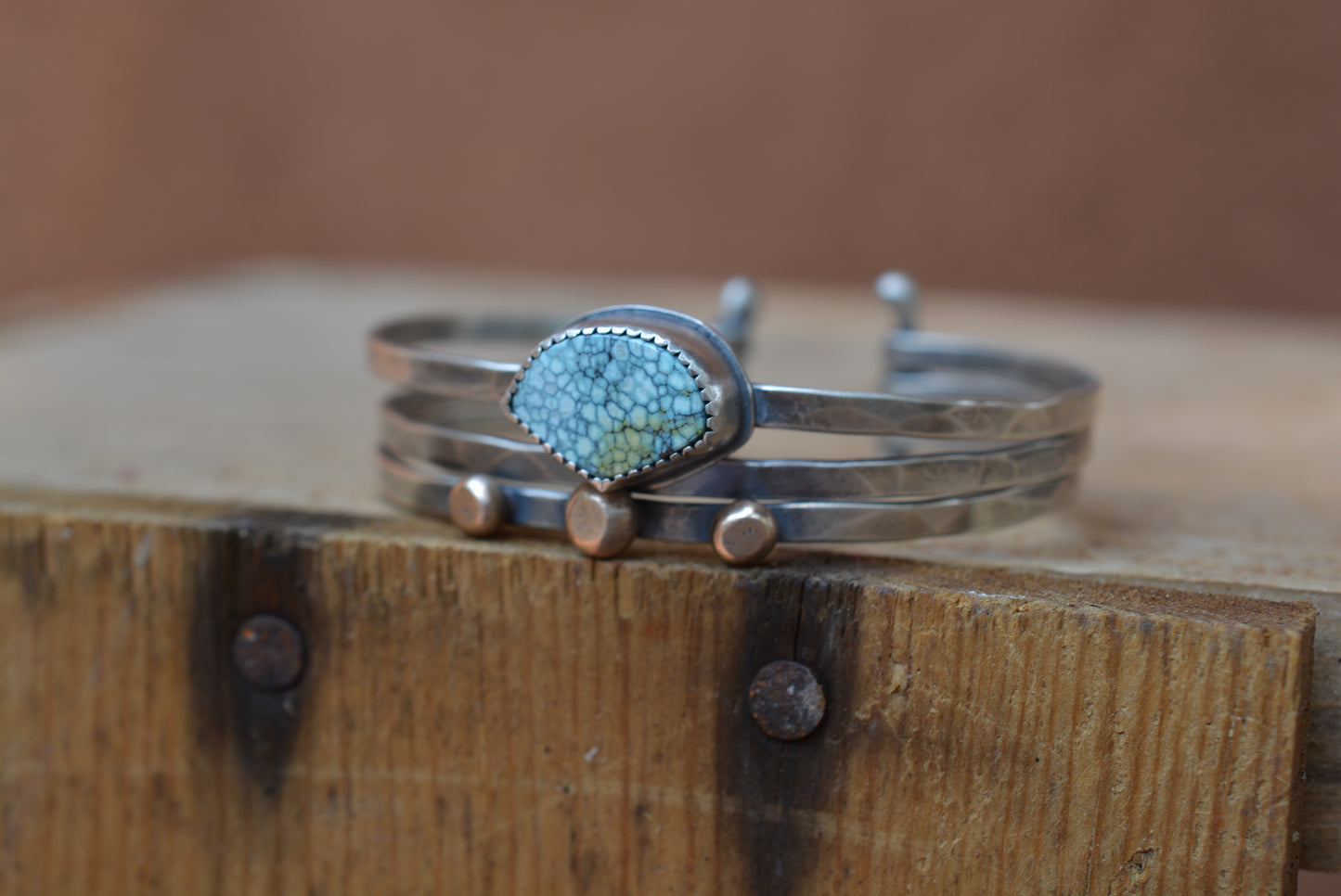 Blue Moon Turquoise Stacked Cuff Bracelet