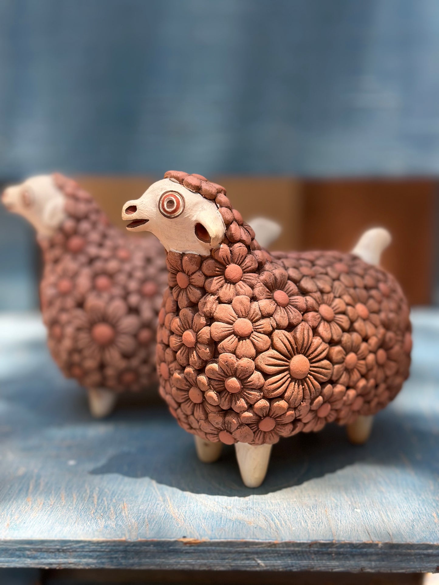 Sheep with Flowers