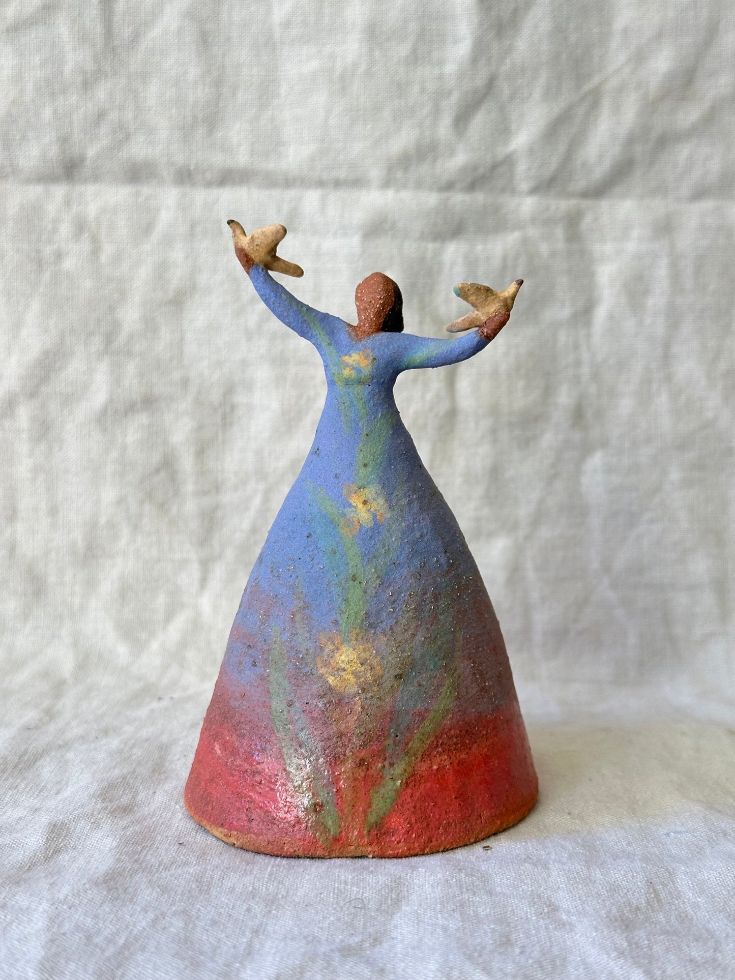 Dancel Bell - Purple and pink dress with hirds