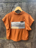 Boxy Cropped Shirt - Terracotta Cotton