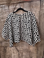 Screenprinted Draped Top • One Size Fits All