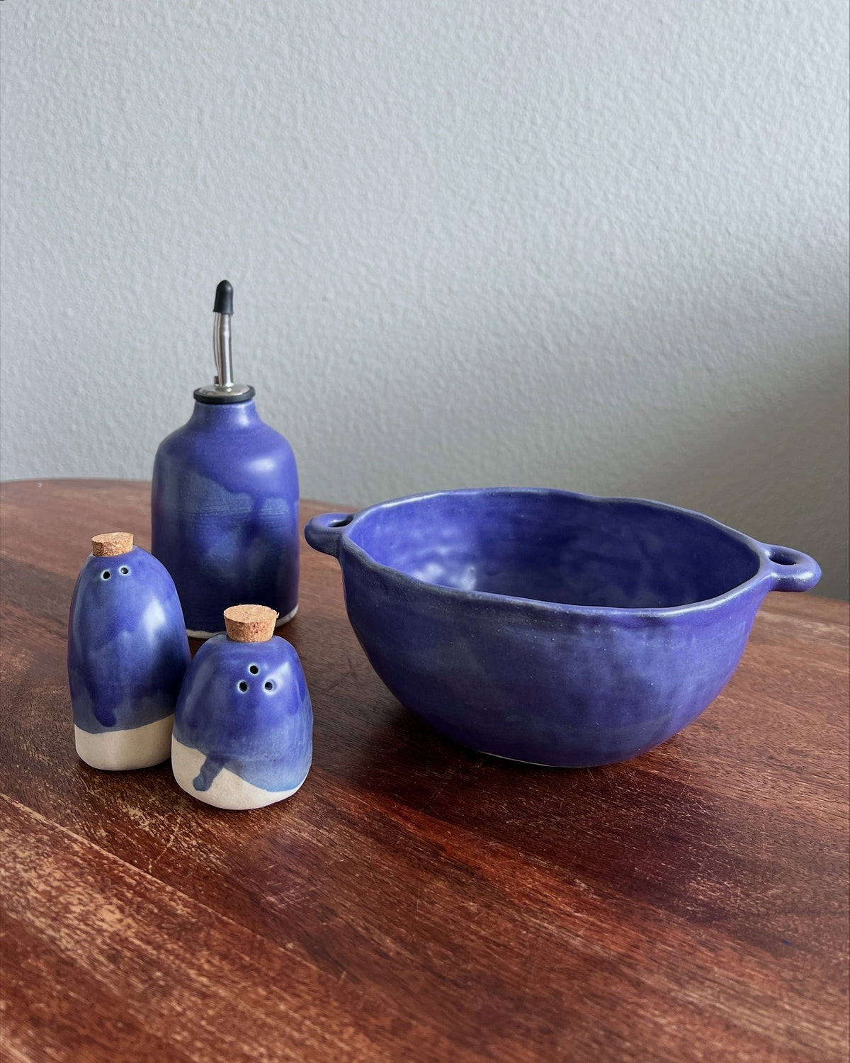 Blue - Ceramic Serving Bowl - Medium