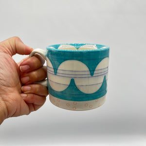 Turquoise mug - Porcelain