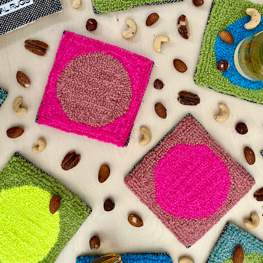 Coasters - pink & watermelon