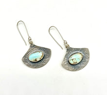 Load image into Gallery viewer, Golden Hill Turquoise Earrings - Sterling Silver
