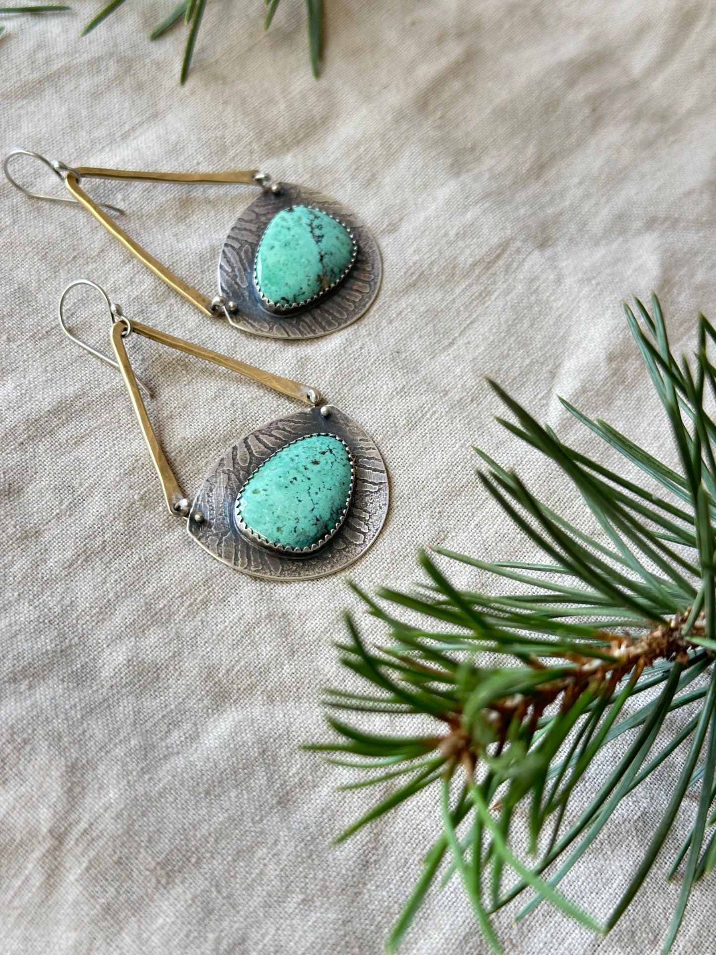 Number 8 Turquoise ~ dangling earrings