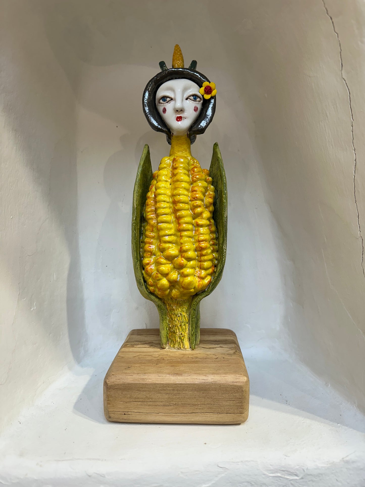 Corn Lady ~ Señora Maiz ~ Ceramic Sculpture