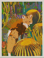 Fox and Cacti ~ 18” x 24”