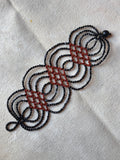 Bracelet Ikish - Black and Terracota