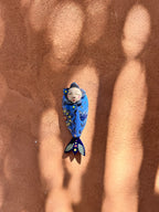 Blue Wawa with fish tail ~ Small ~ art wall sculpture