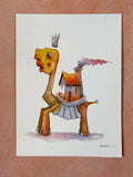 10x12 framed ~ Migrantes - Original illustrations