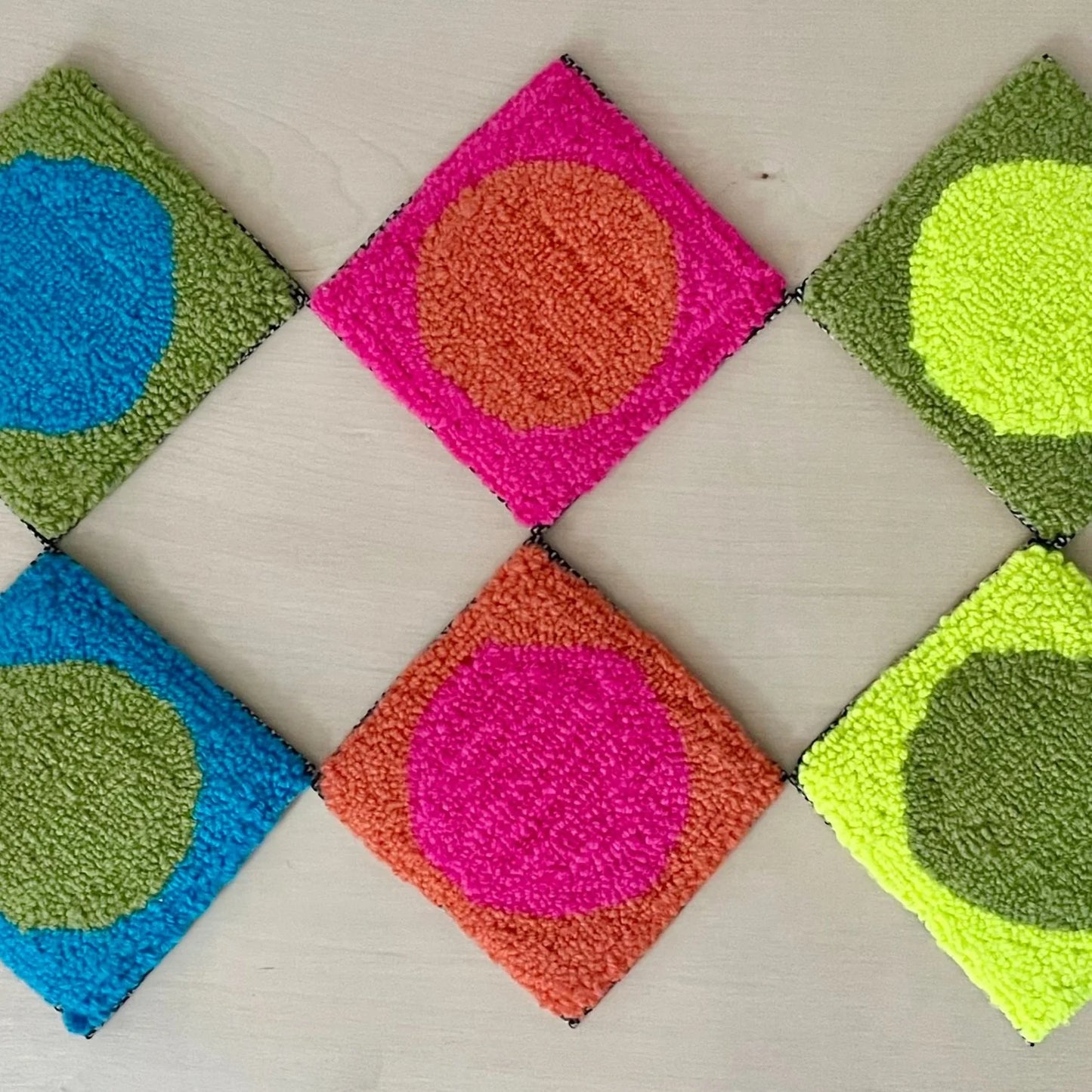 Coasters - Pink & neon melon