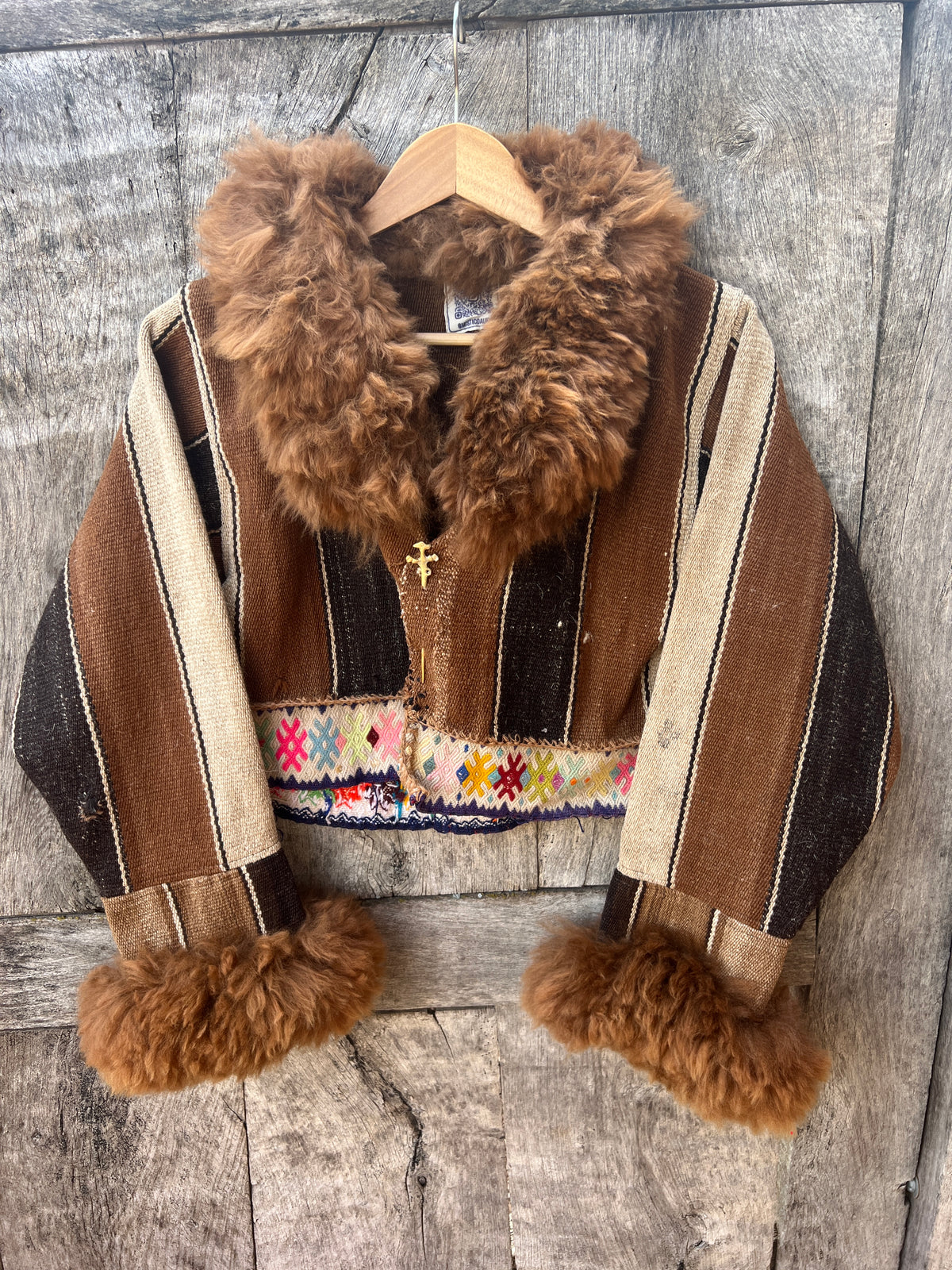Alpaca fur jacket - Upcycled Bomber Jacket - Alpaca wool (Copy)