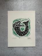 Proctectora - Linocut 9.5”x12.5”