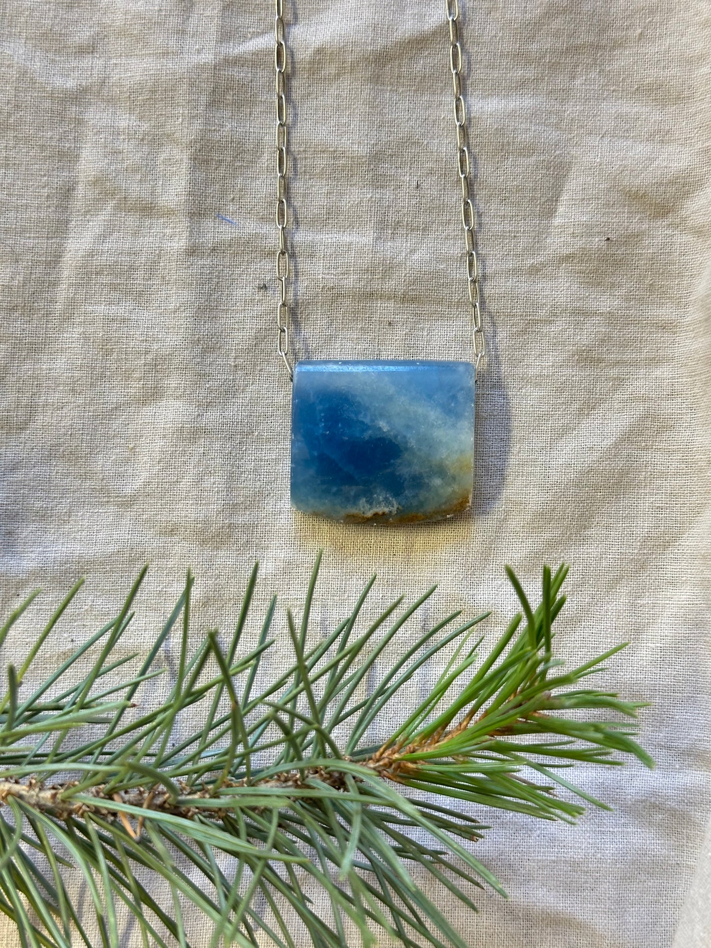 Pierced Cielo Onyx Pendant Necklace - Long necklace