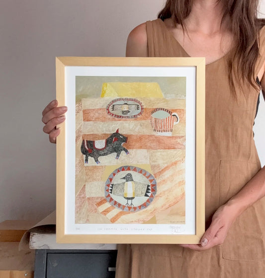 Cow Creamer with Striped Cup - Limited Edition - Print 11”x14”