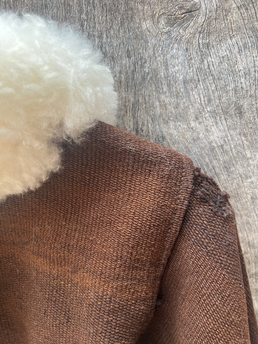 Alpaca fur jacket - Upcycled Bomber Cropped Jacket - Alpaca wool