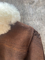 Alpaca fur jacket - Upcycled Bomber Cropped Jacket - Alpaca wool