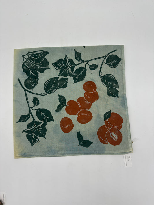 Hand-dyed bandana - peaches