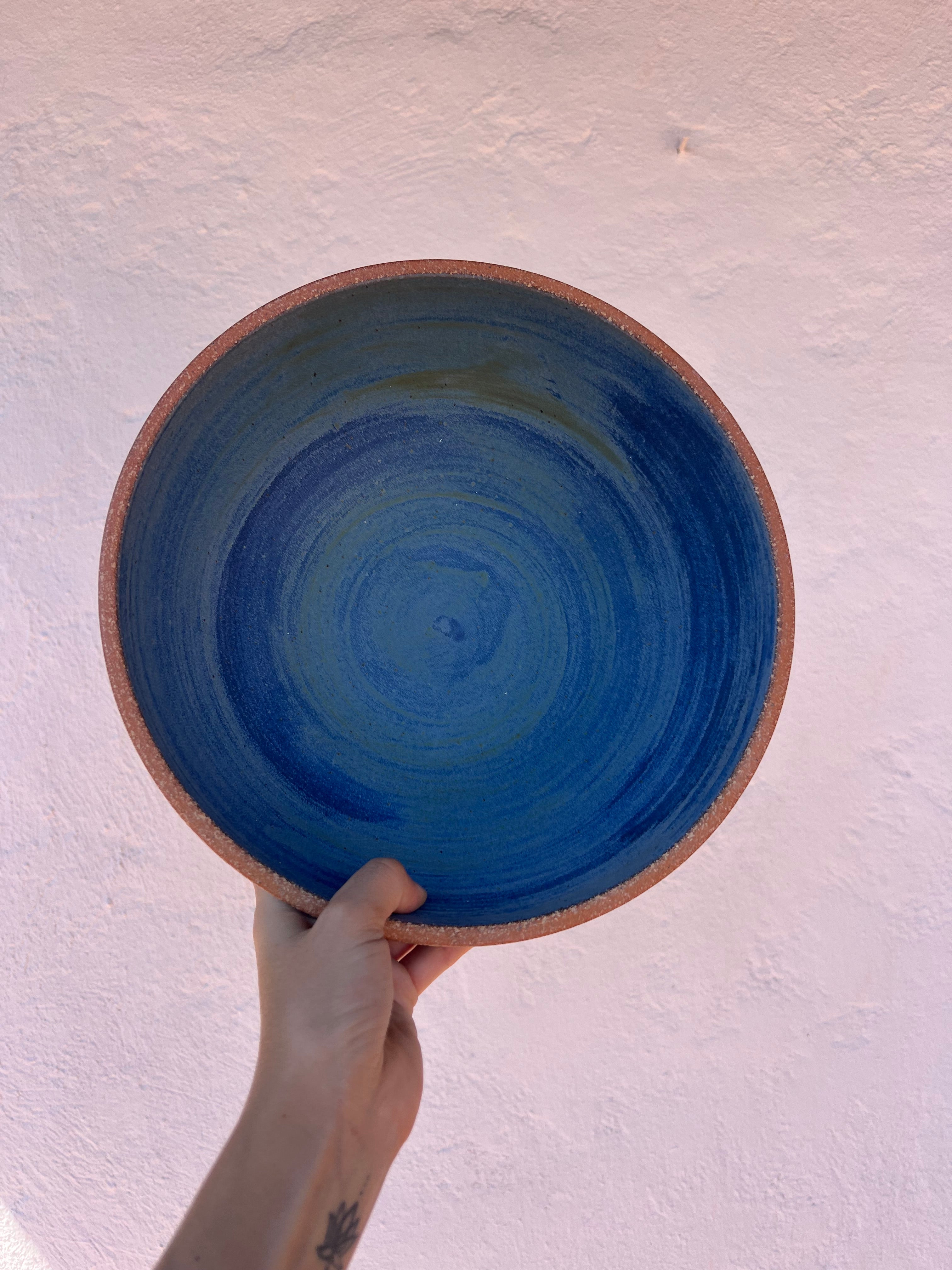 Denim Blue Serving Bowl - Stoneware - 10.5” round
