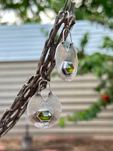 Diopside and Sterling Silver Earrings