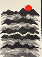 Cordillera - Lino Print 21” x 12”