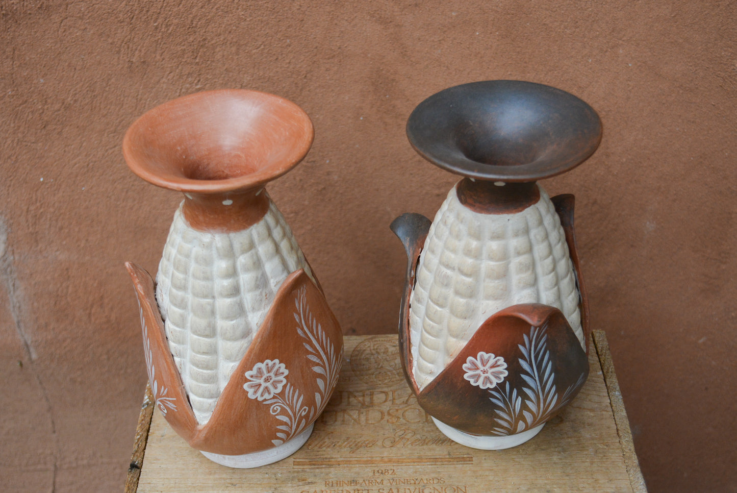Corn vase ~ Brown and Red