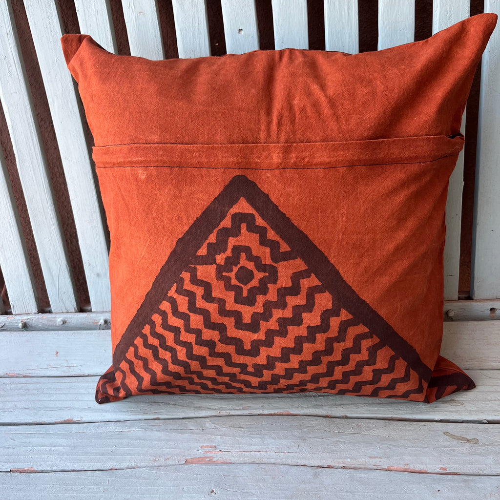 Square Pillowcases ~ Natural dyed and Hand painted.