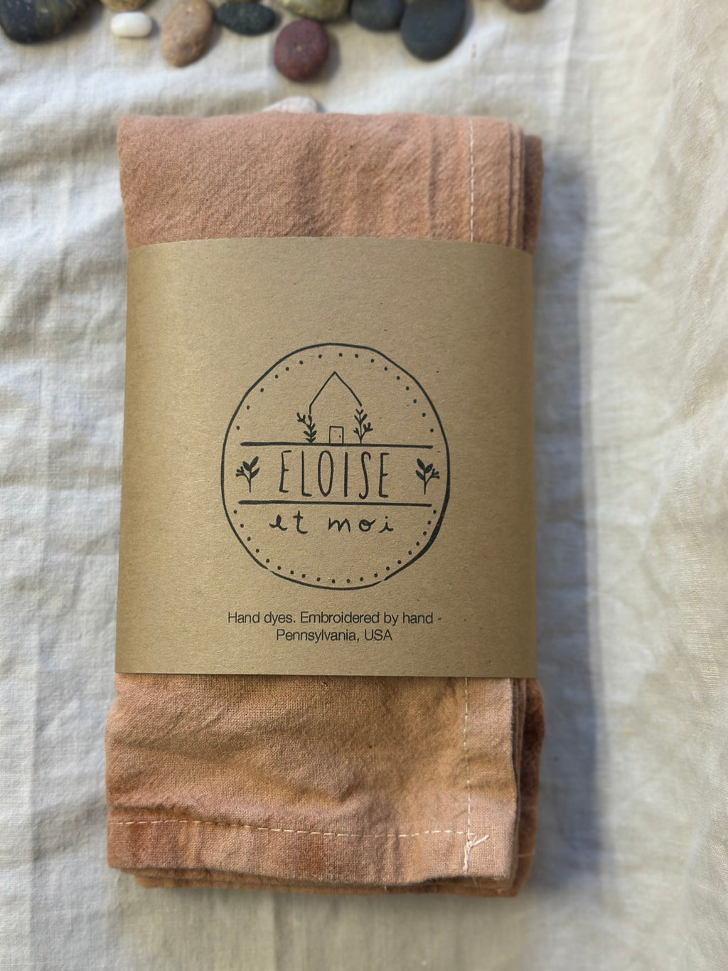 Kitchen Towels - organic cotton & plant dyed - Eco Print
