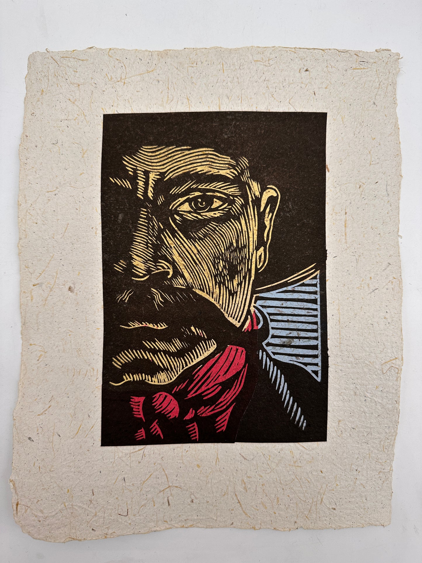 Lino prints with envelope ~ 12” x 9.25”