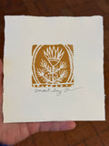 Ancient Song Block Print - 6” by 6”