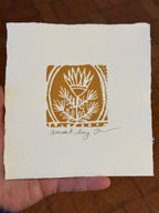 Ancient Song Block Print - 6” by 6”