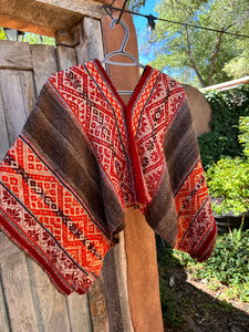Cropped Poncho ~ Handwoven