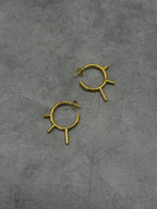 Hoops 3 Peaks ~ 18k Gold Vermeil