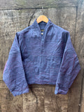 Kimono jacket - Denim cotton and pink thread
