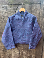 Kimono jacket - Denim cotton and pink thread