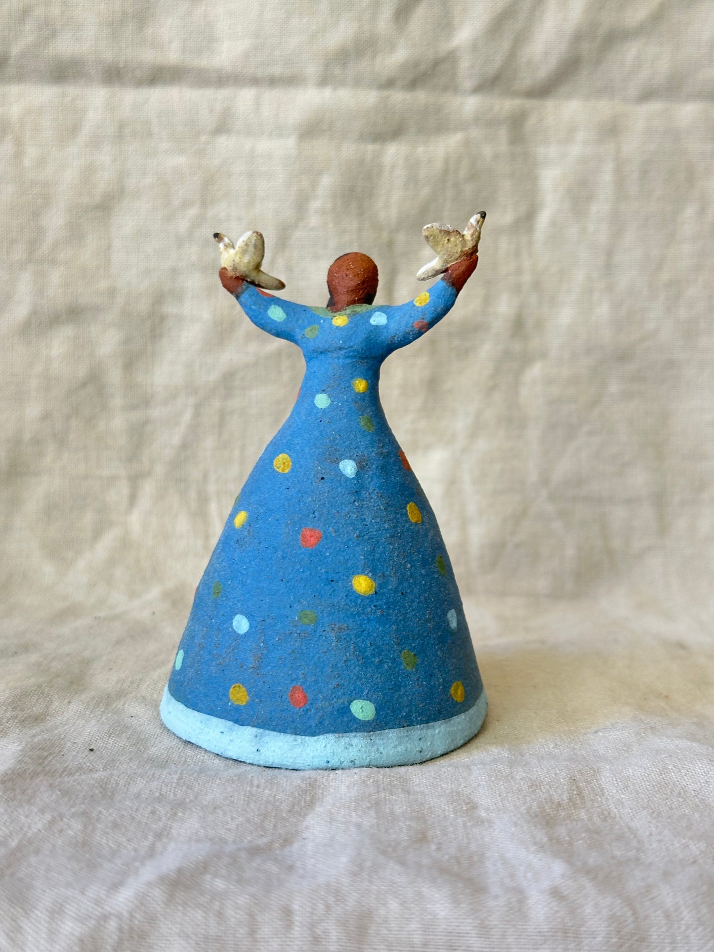 Dancer bell - Blue dress with birds