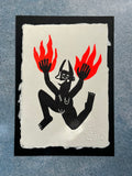 Fuega - Lino Print 6” x 4”