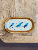 Oblong Tray with Illustrations- Ceramic Dish