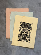 Sirena - linocut print 5" x 7"