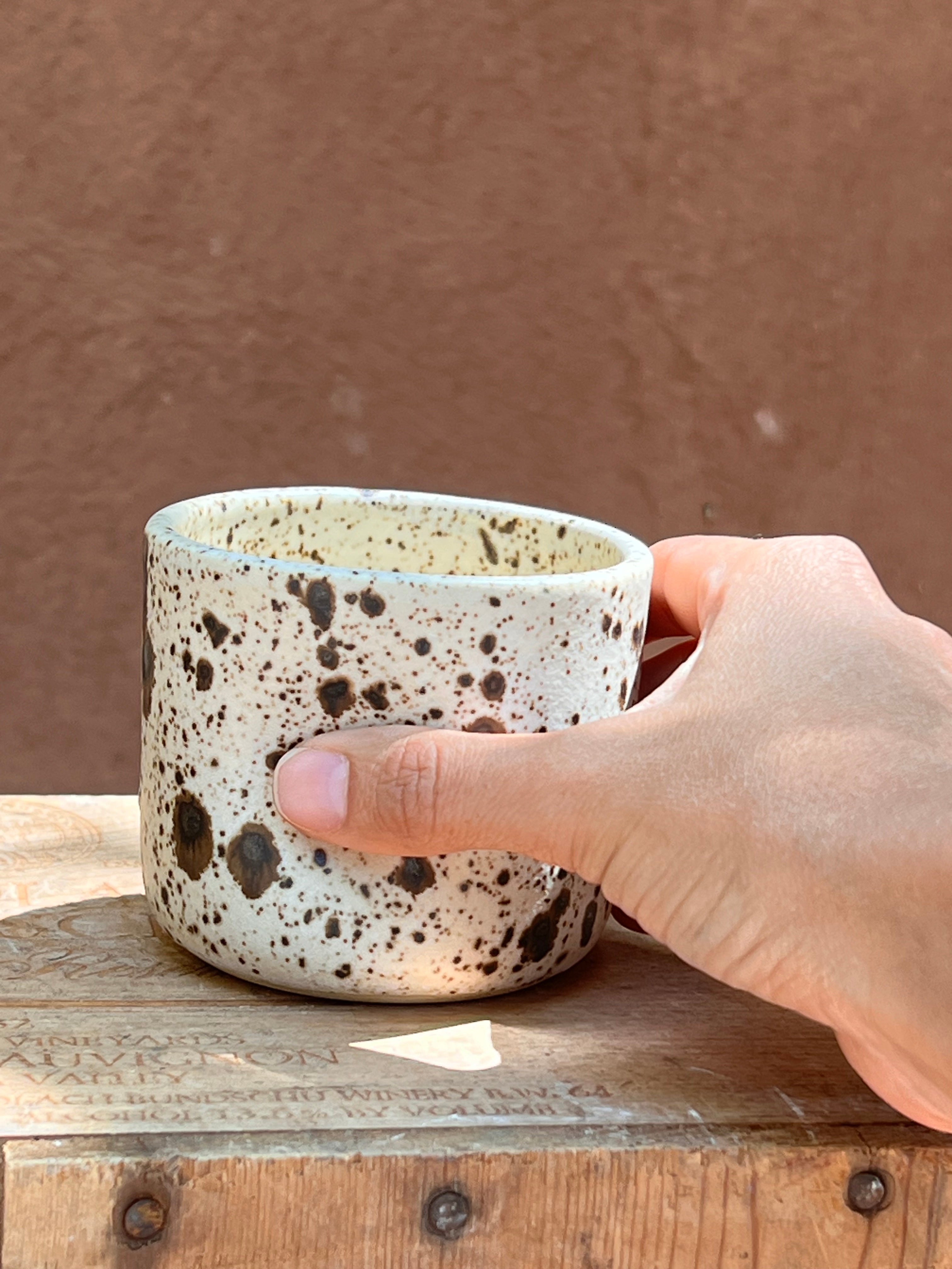 Mocha Freckle - Stoneware Thumb Cup