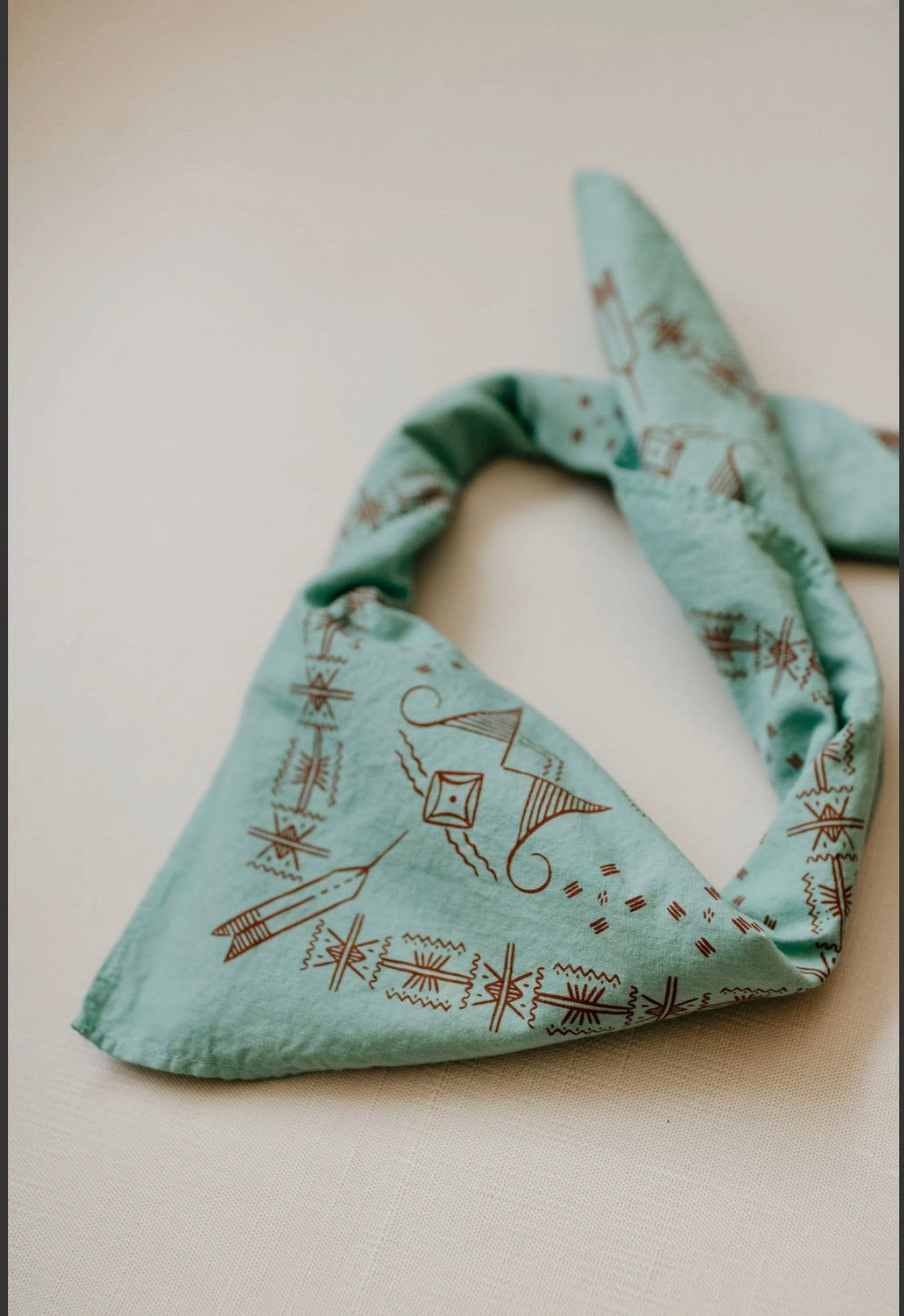 Plant dyed folk bandana ~ premium organic cotton made in USA