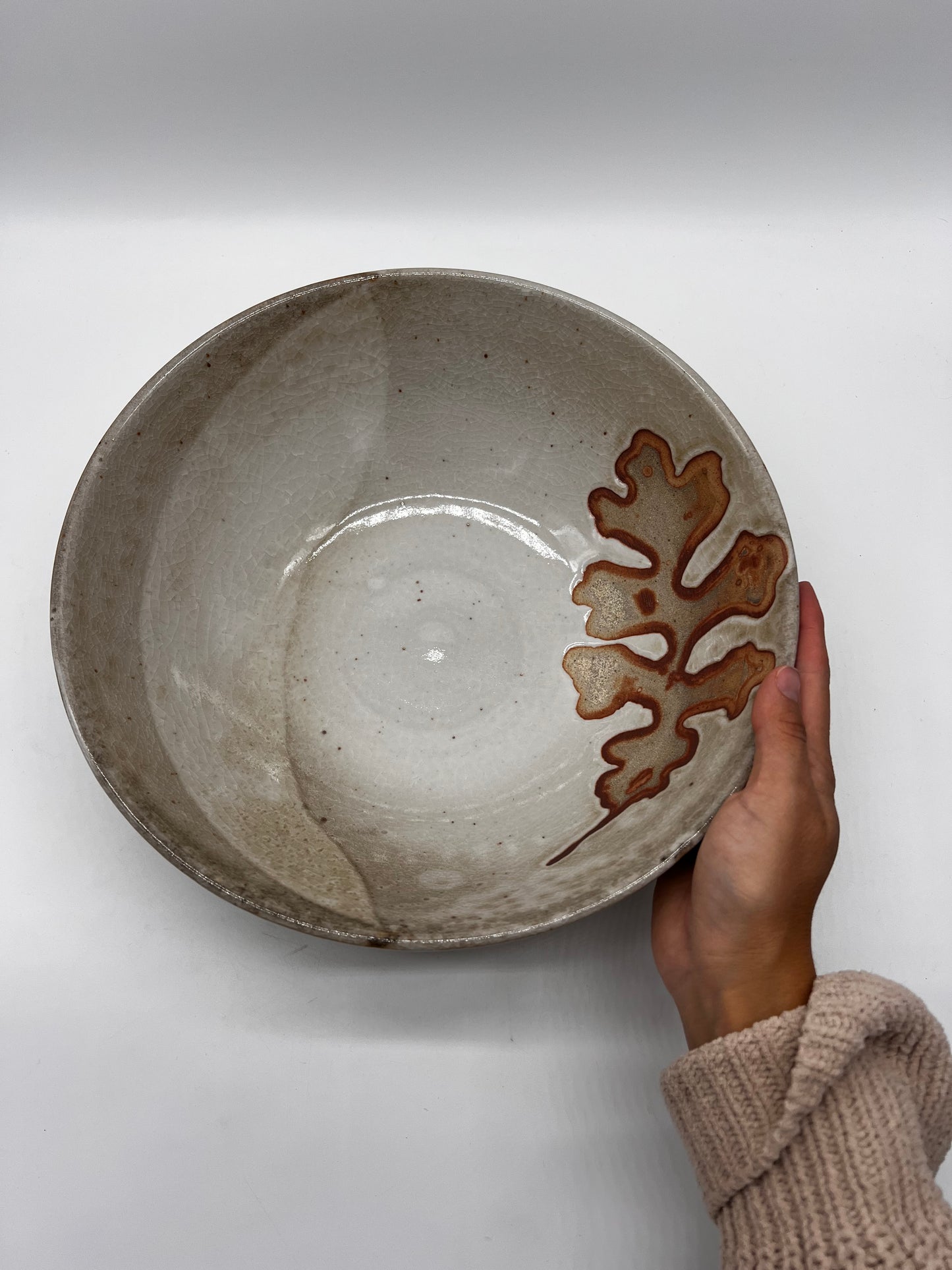 Salad bowl ~ Large size ~ Oak Leaves