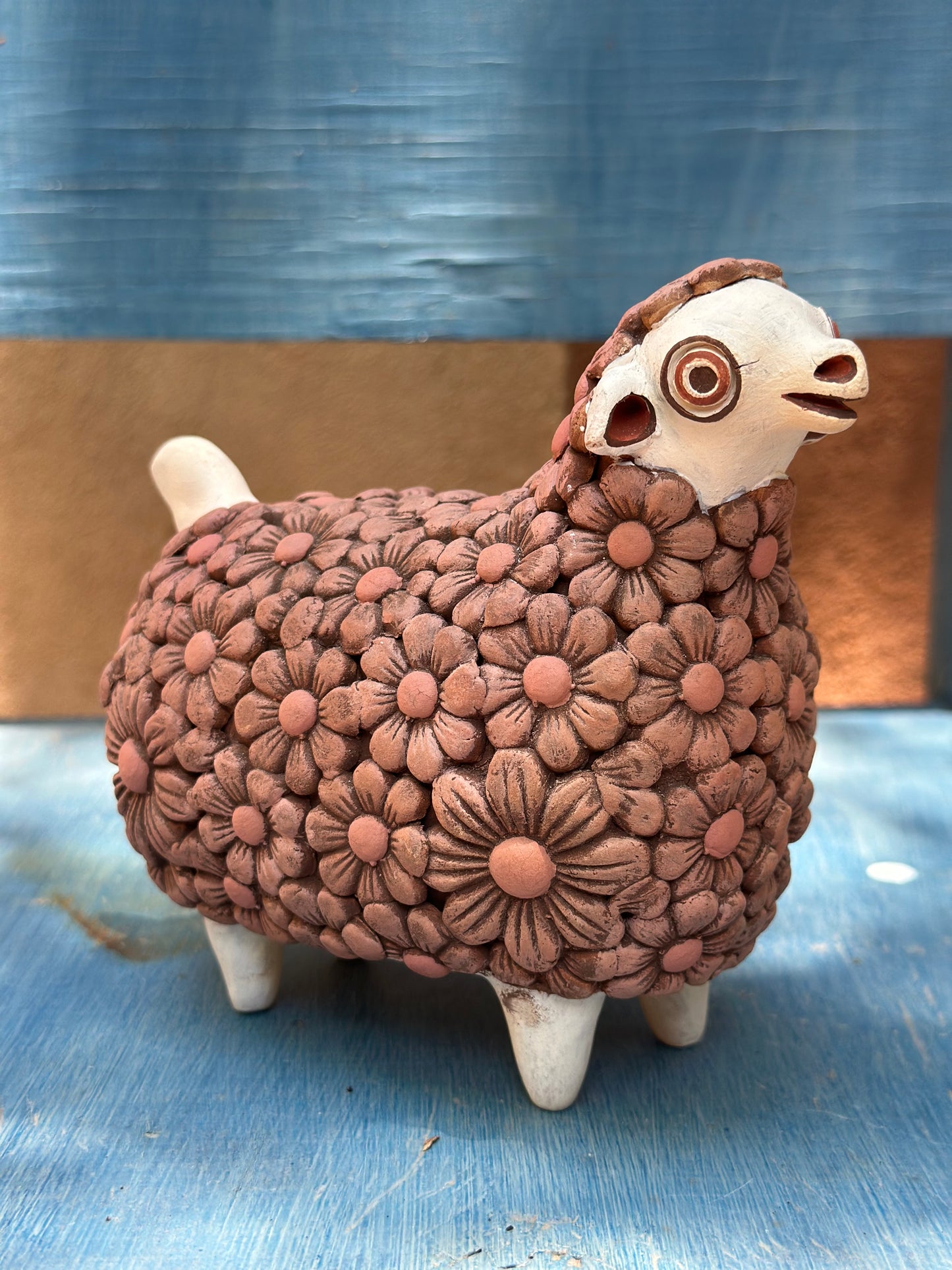 Sheep with Flowers